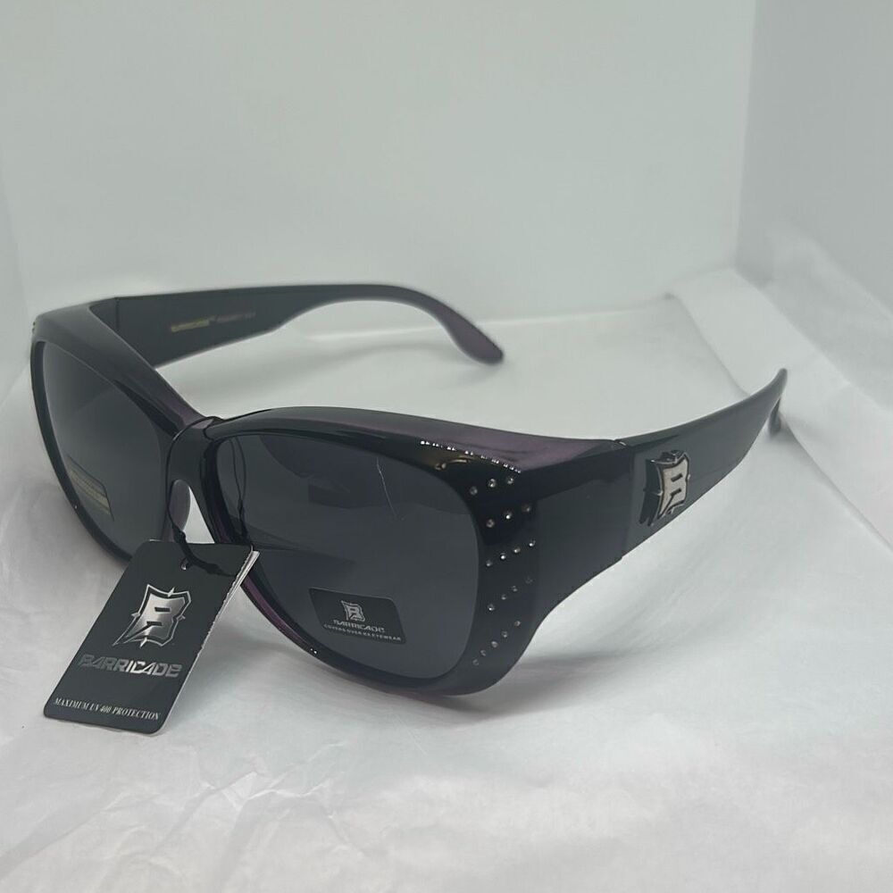 Barricade PZ-BAR617 Women’s Sunglasses – Rhinestone Detail | Butterfly Oval Fram